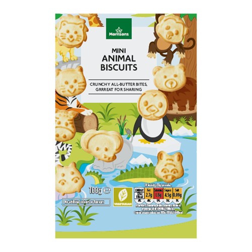 Morrisons Mini Animals Biscuits 100g