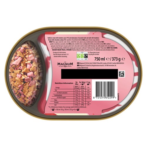 Carte D'or Sundae Strawberry Ice Cream Tub 750ml
