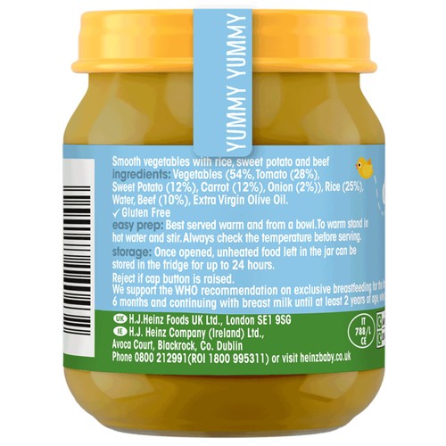 Heinz Beef And Sweet Potato Baby Food Jar 6+ Months 