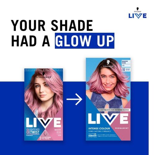 LIVE Intense Colour Permanent Hair Dye 105 Mauve Kiss
