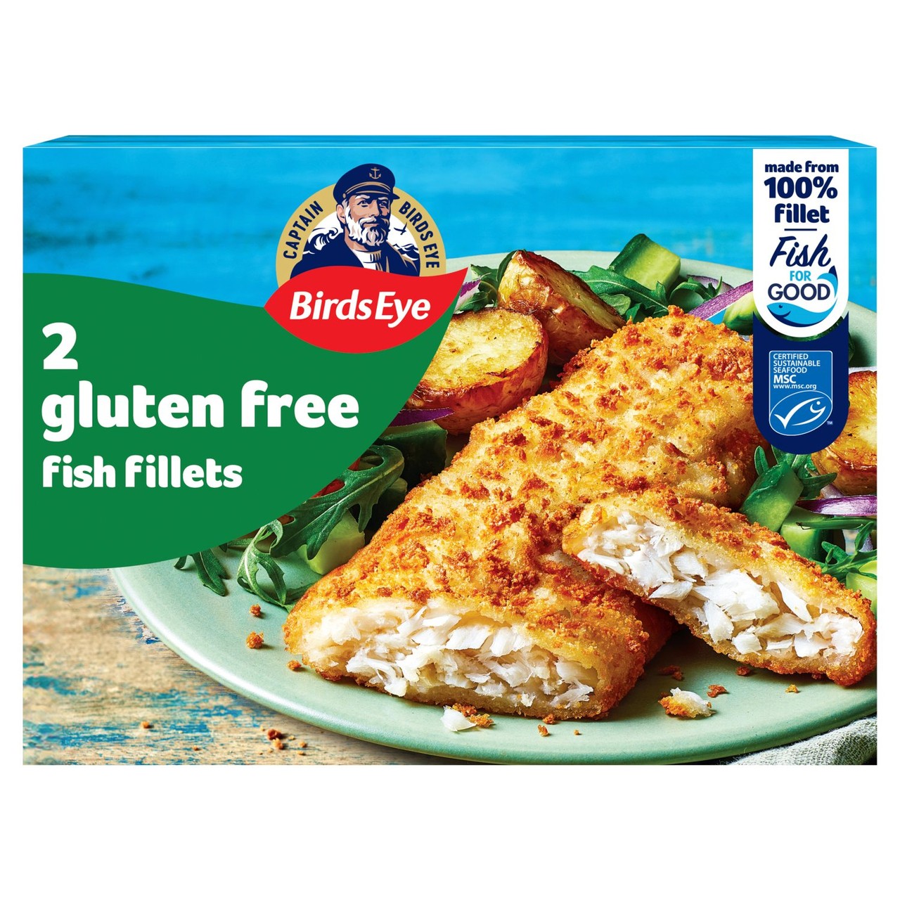 Birds Eye 2 Breaded Gluten Free Fish Fillets 250g