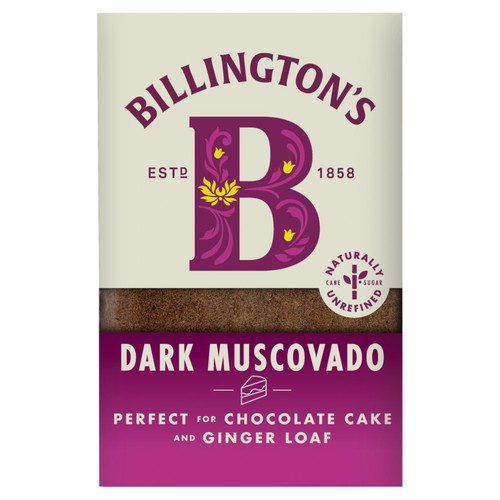 Billington's Dark Muscovado Natural Unrefined Cane Sugar 500g