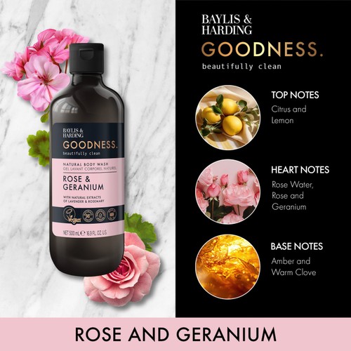 Baylis & Harding Goodness Rose & Geranium Body Wash 