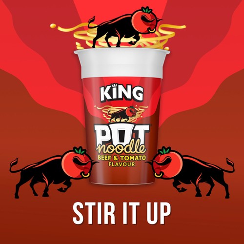 King Pot Noodle Beef & Tomato