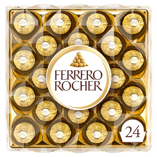 Ferrero Rocher Milk Chocolate Pralines Gift Box 24 Pieces