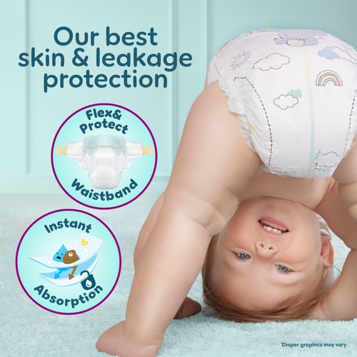 Pampers Premium Protection Size 4, 37 Nappies, 9kg - 14kg, Essential Pack