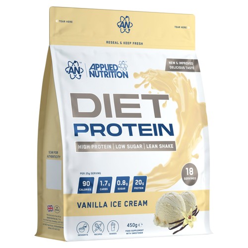 Applied Nutrition Diet Protein Powder Vanilla Ice Cream 450g