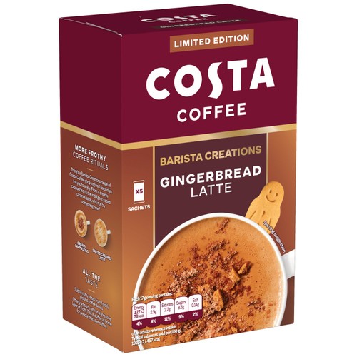 Costa Gingerbread Latte Sachets 5 X 17G