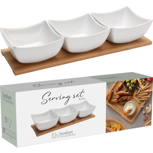 Serving Set Porcelain 4pcs White