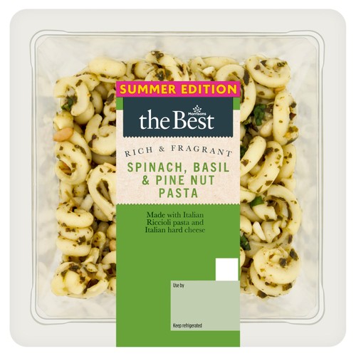 Morrisons summer edition spinach basil pine nut pasta