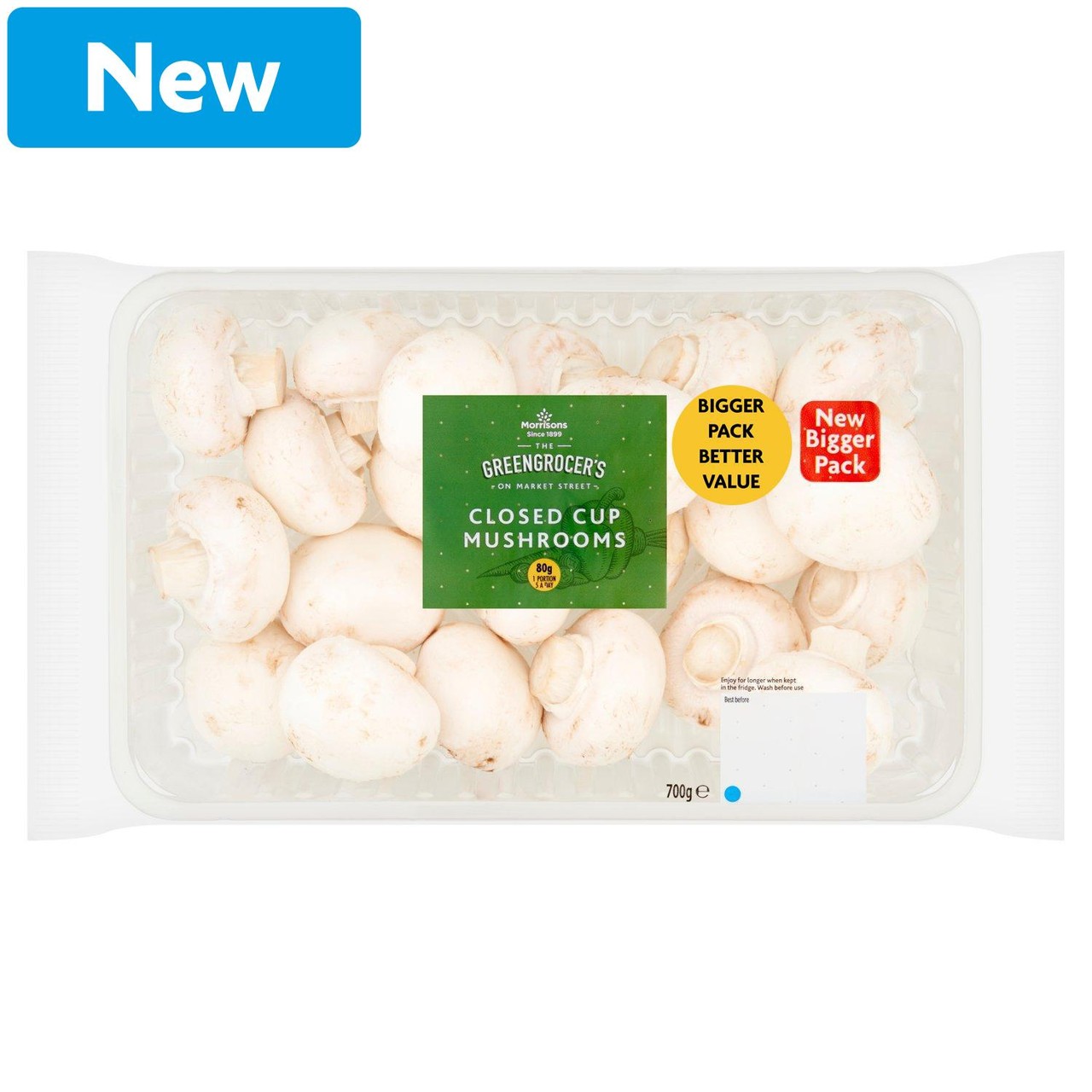 Morrisons Family Pack Closed Cup Mushrooms 700g