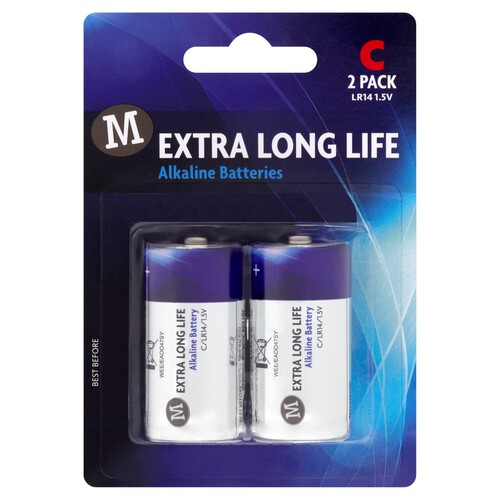 Morrisons Extra Long Life Alkaline Batteries C