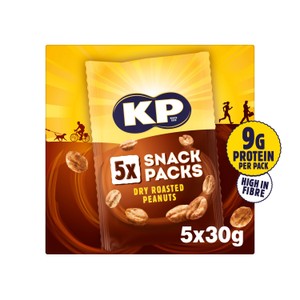 KP Dry Roasted Peanuts 5 x Snack Packs