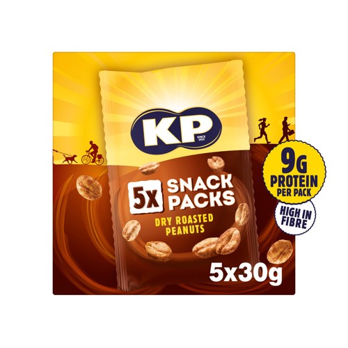 KP Dry Roasted Peanuts 5 x Snack Packs 