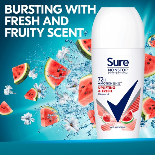 Sure Antiperspirant Deodorant Roll On Nonstop Uplifting & Fresh 