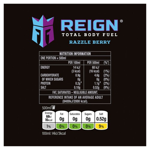 Reign Razzle Berry Zero Sugar Energy Drink