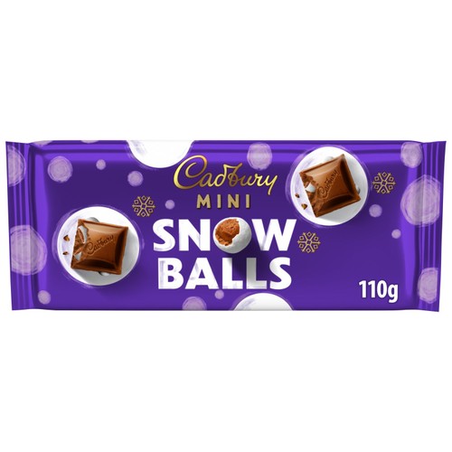 Cadbury Dairy Milk Mini Snowballs Chocolate Bar 110g