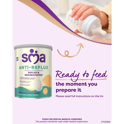 SMA Anti Reflux Baby Milk Powder Formula, From Birth 800g