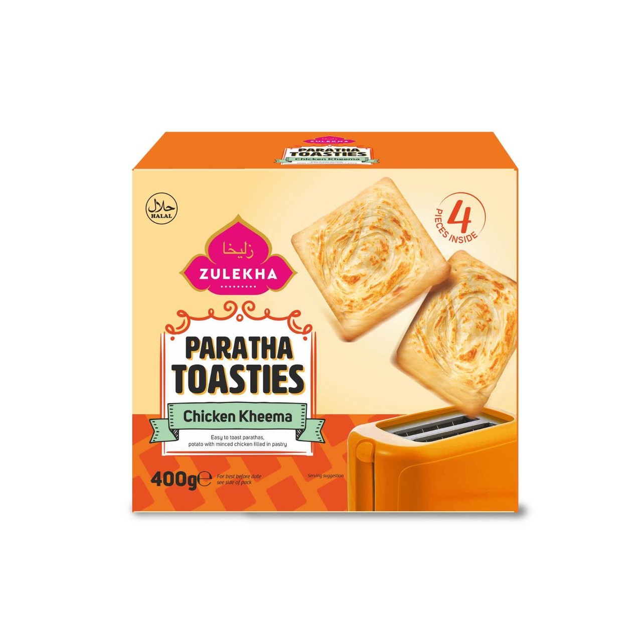 Zulekha Paratha Toasties Chicken Kheema
