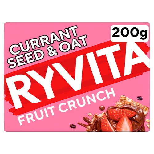 Ryvita Crispbread Fruit Crunch Currant Seed & Oat Crackers 