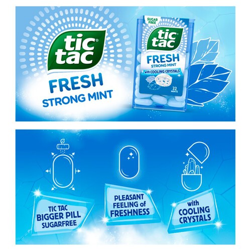 Tic Tac Fresh Strong Mint Sugar Free Sweets