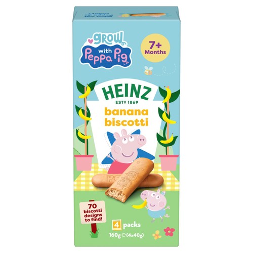 Heinz Peppa Pig Banana Biscotti   4 x 40g