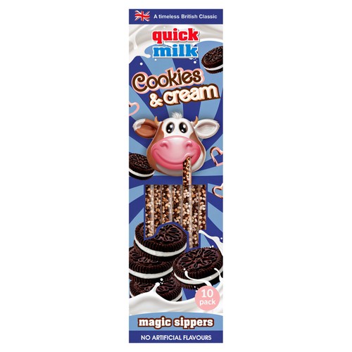 Quick Milk Magic Sippers Cookie & Cream   10 pack