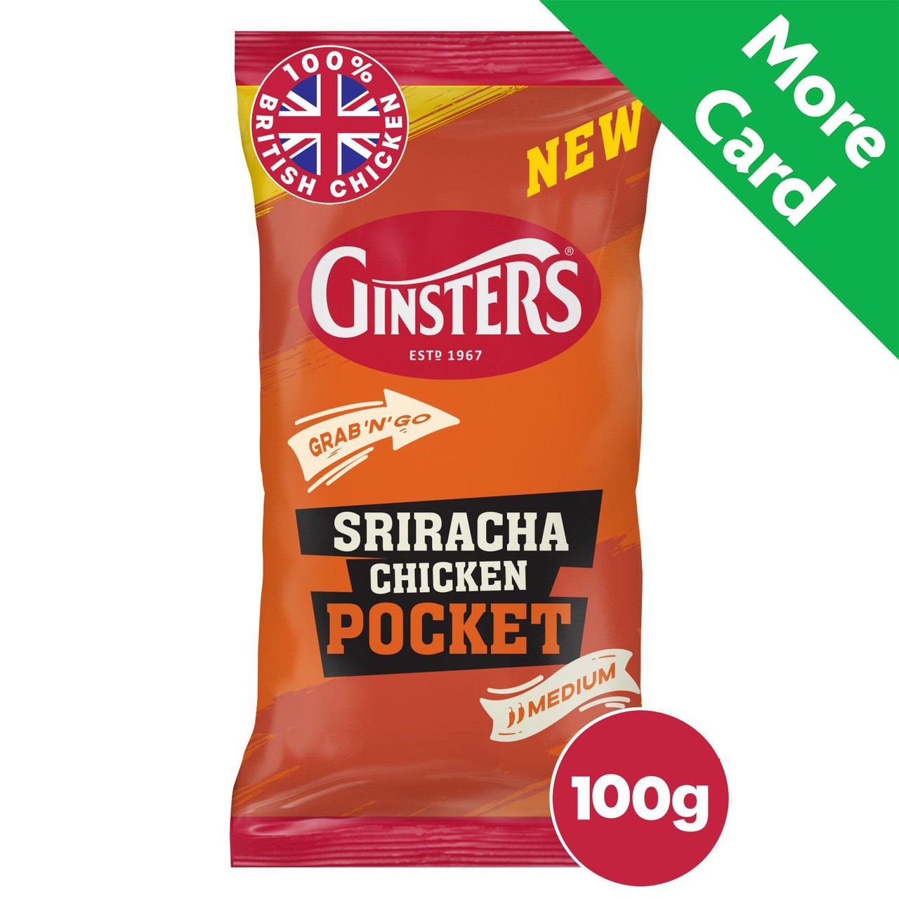 Ginsters Sriracha Chicken Pocket 100g