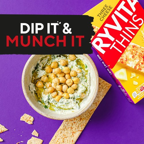Ryvita Thins Three Cheese Flatbread Crackers