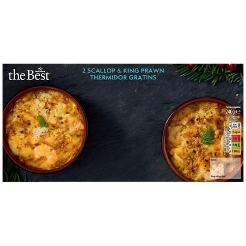 Morrisons The Best 2 Cornish Scallop & Prawn Thermidor Gratin 240g
