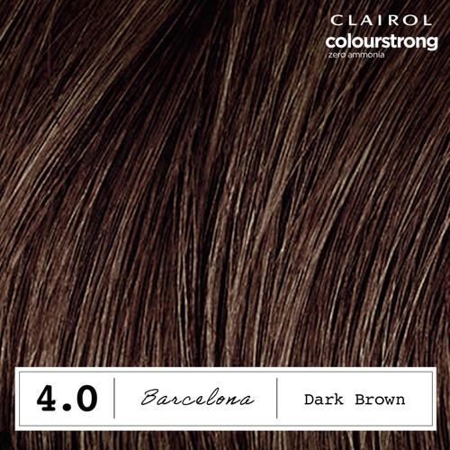 Clairol Colour Strong Permanent Hair Dye 4.0 Dark Brown