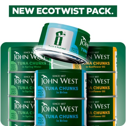John West Tuna Chunks In Brine 4 X 125g | Tins & Cans | Joybuy
