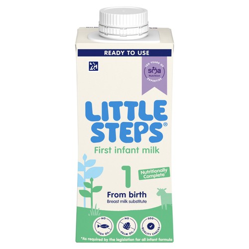LITTLE STEPS First Infant Baby Milk From Birth RTU  Milk Carton 200ml