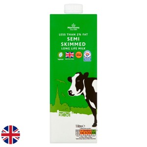 Morrisons Long Life British Semi Skimmed Milk