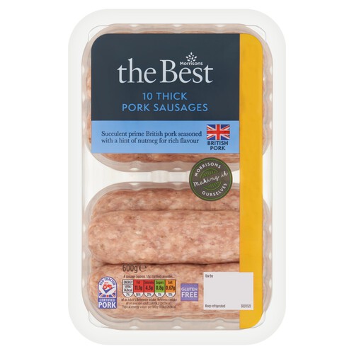 Morrisons The Best 10 Thick Pork Sausages