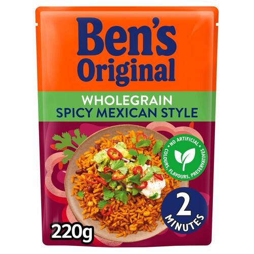 Bens Original Wholegrain Spicy Mexican Microwave Rice 