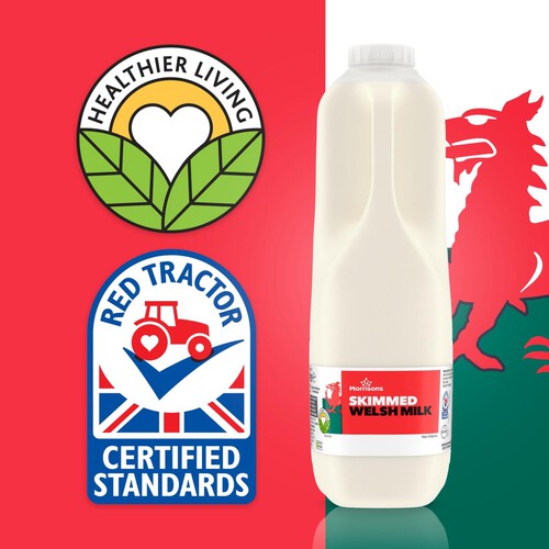 Morrisons Welsh Skimmed Milk 2 pint