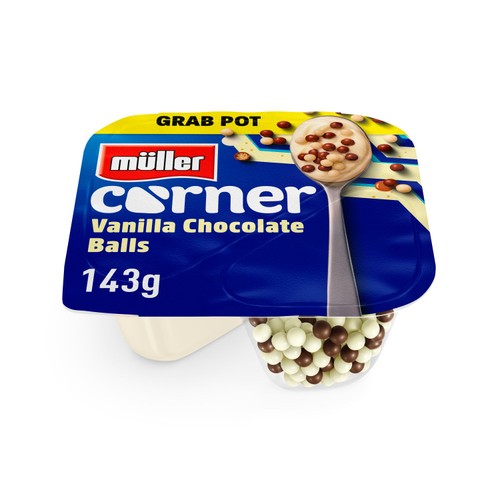 Muller Corner Vanilla Chocolate Balls Grab Pot  143g