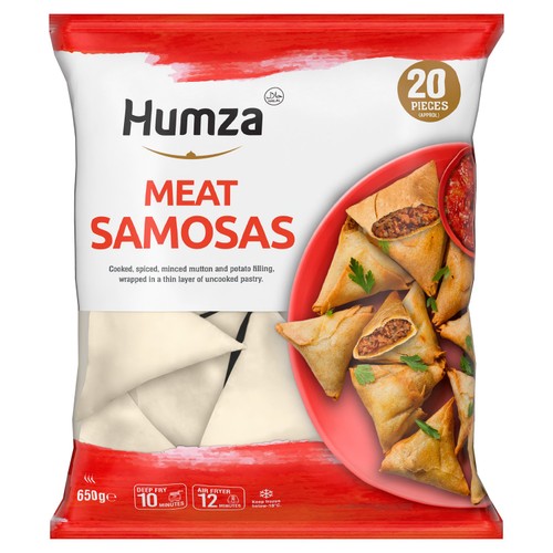 Humza 20 Piece Frozen Meat Samosas 650g