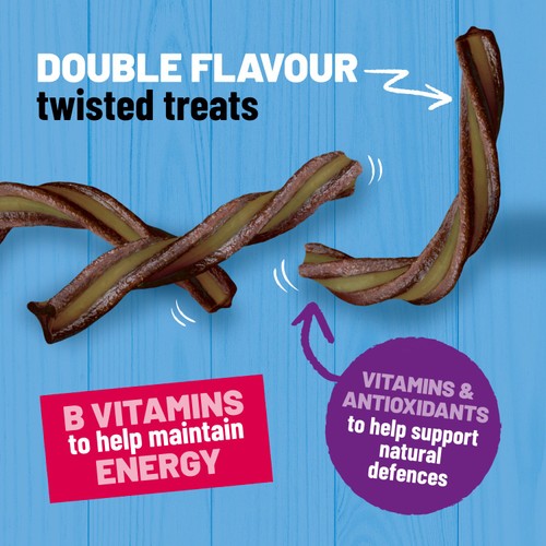 Bakers Whirlers Dog Treat Bacon & Cheese