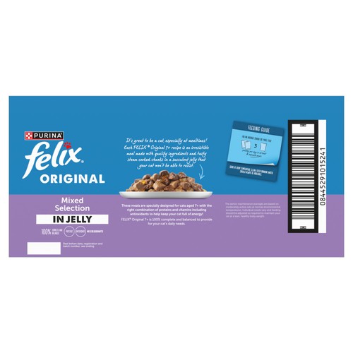 FELIX Original Senior 7+ Mixed Selection in Jelly Wet Cat Food 40x85g