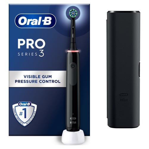 Oral-B Pro 3 3500 Black Electric Toothbrush + Travel Case