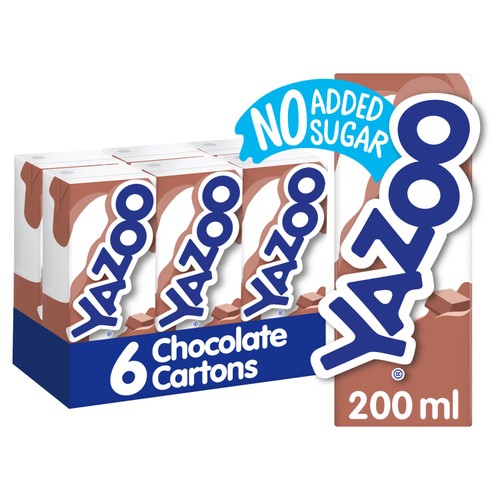 Yazoo No Added Sugar Chocolate Milk Drink 6 x 200ml