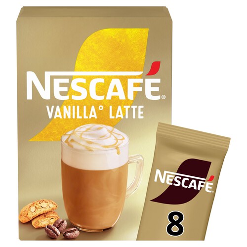 Nescafe Gold Vanilla Latte Coffee 8 Sachets x 18.5g