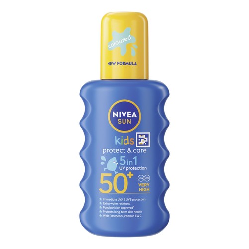 NIVEA SUN Kids Protect & Care Coloured Sun Cream Spray SPF50+