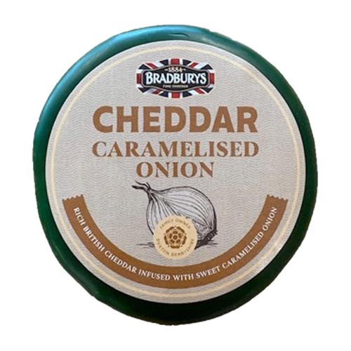 Bradburys Cheddar With Caramelised Onion Truckle 200g