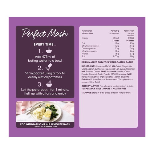 Idahoan Perfect Mash Roasted Garlic (109g)