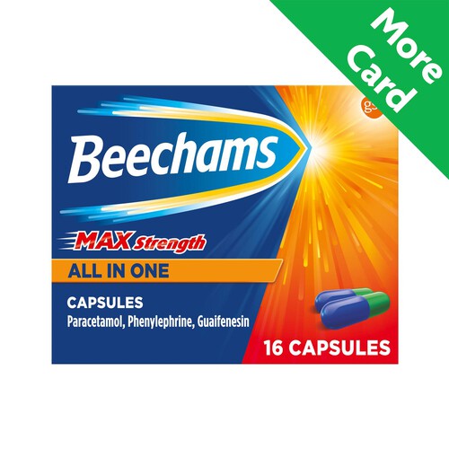 Beechams Max Strength All in One Cough Cold and Flu Capsules