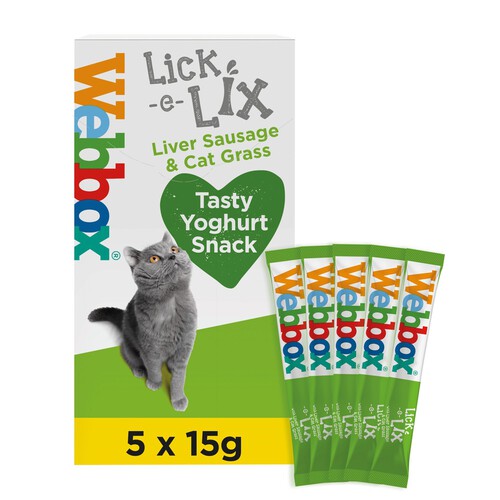 Webbox Lick-E-Lix Yoghurt With Liver Sausage & Cat Grass