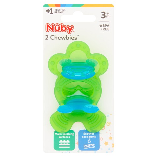 Nuby Chewbies 2 Soothing Teethers 3M+